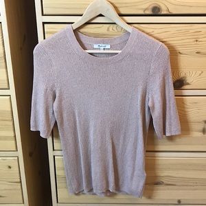 Madewell Evening Sparkle Ribbed Sweater Top Size Medium